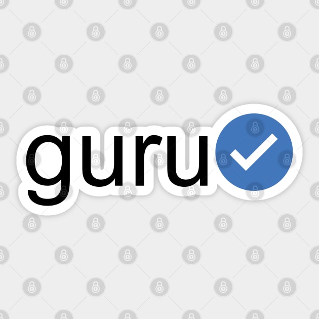 Verified Guru (Black Text) Sticker by inotyler